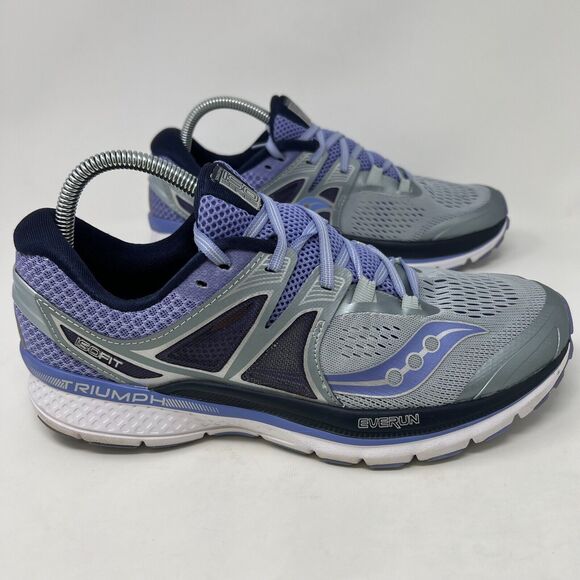 Saucony ISO Fit Running Shoes Sneakers Size 11 Women Athletic Gray Purple - Picture 5 of 10